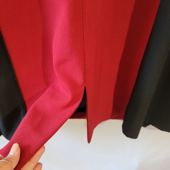 NEW TAHARI Women's Plus Size Sheath Dress Sz 22W Red Black Office Siren Career - Picture 8 of 11